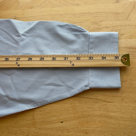 Brooks Brothers Cotton NON IRON Striped Button Up Shirt Mens 17.5 34/35 (2XL) - Picture 7 of 8